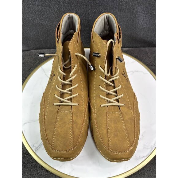 Salkin Mens Brown Leather Barefoot Shoes Lace Up Casual Walking Sneakers Sz 11.5 main image 10